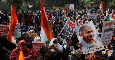 تظاهرات فى الهند على قانون الجنسية الجديد