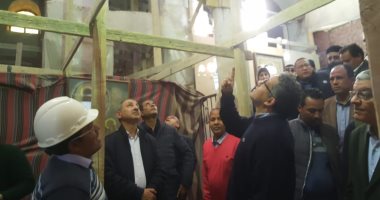 فيديو وصور.. وزير السياحة يتفقد أعمال ترميم كنيسة ودير السيدة العذراء بالمنيا
