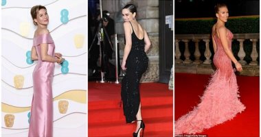 الوردي والأسود يسيطران على قائمة أفضل أزياء حفل BAFTA.. صور 