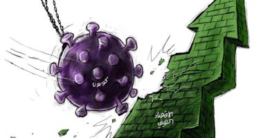 كاريكاتير صحيفة سعودية.. كورونا سبب فى ضعف الإقتصاد الصينى 