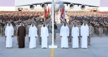 محمد بن راشد ومحمد بن زايد يحتفيان بالجنود الإماراتيين ضمن قوات التحالف باليمن