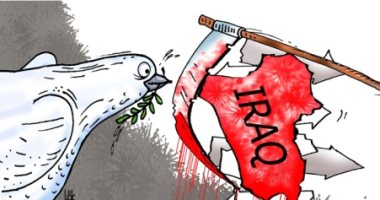 كاريكاتير صحيفة إماراتية.. الموت يخيم على مظاهرات العراق 