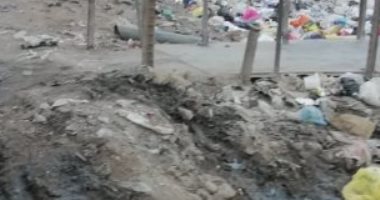 شكوى من انتشار القمامة ومياه الصرف الصحى بمنطقة شبرا الخيمة بالقليوبية