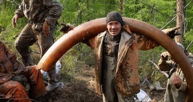 عمال المناجم يخاطرون بحياتهم من أجل أنياب الماموث فى روسيا ..صور