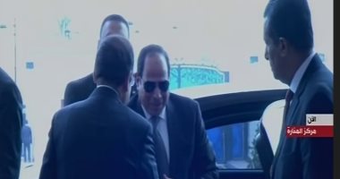 الرئيس السيسى يصل مقر انعقاد مؤتمر ومعرض مصر الدولى للبترول إيجبس 2020