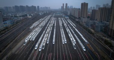 توقف لحركة القطارات فى مقاطعة هوبى الصينية لحصار كورونا.. صور 