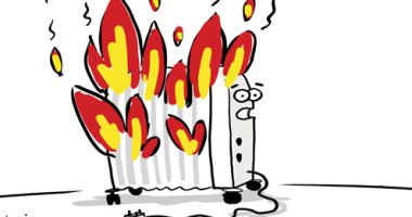 كاريكاتير صحيفة سعودية.. الدفايات الكهربائية تحرق البيوت