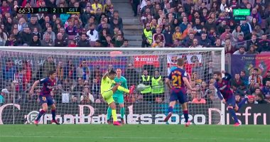 برشلونة ضد خيتافى.. انخيل يضرب شباك البارسا بهدف رائع فى الدقيقة 66 "فيديو" 