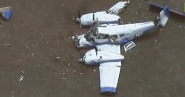 شاهد.. أول فيديو لحادث اصطدام طائرتين جنوب شرق استراليا 