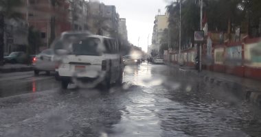 هطول أمطار غزيرة تغرق مدينتى بورسعيد وبورفؤاد.. صور