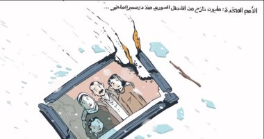 كاريكاتير صحيفة إماراتية.. نزوح مليون شخص من الشمال السورى منذ ديسمبر الماضى