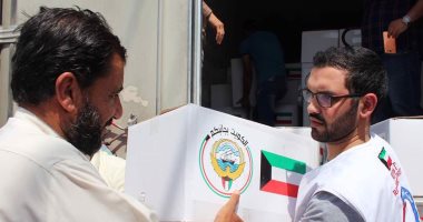 الكويت تسير 203 شاحنات لإغاثة اللاجئين فى سوريا واليمن