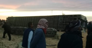 السكة الحديد: لا وفيات فى حادث خروج قطار سيدى عبد الرحمن عن القضبان