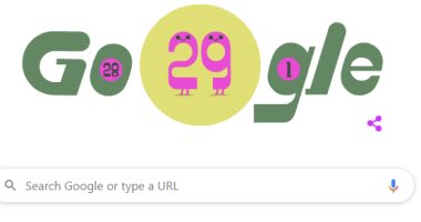محرك البحث جوجل يحتفى بيوم 29 وواجهته تحمل شعار  اليوم الكبيس  - 