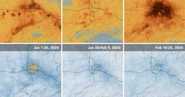 وكالة ناسا تكشف عن مستويات التلوث فى الصين بعد تفشى فيروس كورونا 