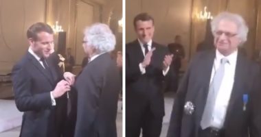 الرئيس الفرنسى يقلّد أمين معلوف وسام الاستحقاق الوطنى