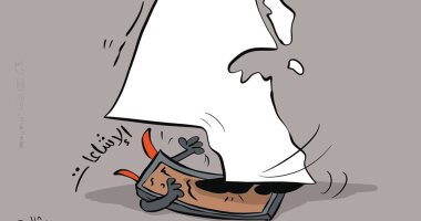 كاريكاتير صحيفة كويتية.. الكويت تدهس شائعات السوشيال ميديا