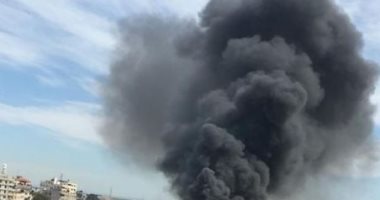 مصرع 9 وإصابة 60 فلسطينيا فى حريق ضخم اندلع وسط قطاع غزة.. صور