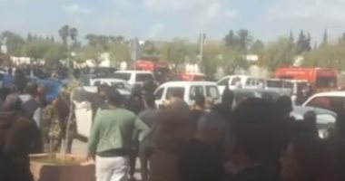 قتيل و5 جرحى فى التفجير الإرهابى بمحيط السفارة الأمريكية بتونس.. صور