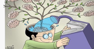 كاريكاتير صحيفة إماراتية يسلط الضوء على فضل القراءة للعقول