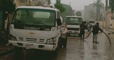 فيديو وصور.. أمطار غزيرة ورعد وبرق فى بنى سويف