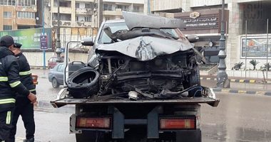 إصابة 4 أشخاص صدمتهم سيارة بمنطقة الاستاد فى طنطا