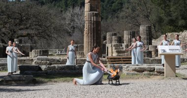 إيقاد شعلة أولمبياد طوكيو 2020 فى أولمبيا القديمة فى اليونان