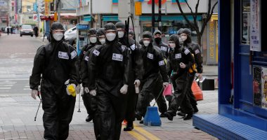 عمليات تطهير  بكوريا الجنوبية بعد إعلان دايجو منطقة كوارث بسبب كورونا