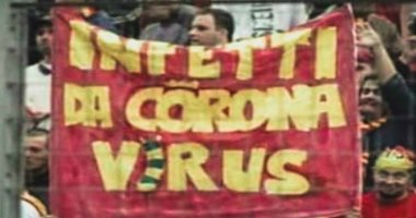 فيروس كورونا.. تعرف على قصة لافتة بمدرجات إيطاليا تحولت لحقيقة بعد 17 عاما