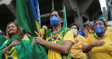 مظاهرة بالكمامات فى البرازيل خوفا من تفشى فيروس كورونا