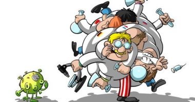 كاريكاتير صحيفة سعودية .. محاولات العالم لإيجاد علاج لفيروس كورونا