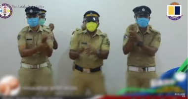 الرقص فى مواجهه كورونا.. الشرطة الهندية ترقص للتوعية ضد كورونا.. فيديو