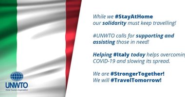 منظمة السياحة العالمية تطلق حملة للتضامن الدولى مع إيطاليا فى مواجهة كورونا