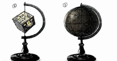 كاريكاتير صحيفة سعودية.. كورونا يغير ملامح الكرة الأرضية