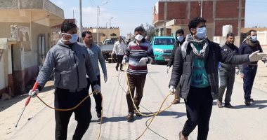 صور.. حملات شعبية للتعقيم بالشوارع والمنازل ضد فيروس كورونا بشمال سيناء