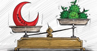 كاريكاتير صحيفة كويتية.. ميزان الصحة ينتصر على فيروس كورونا
