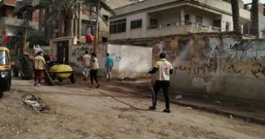 صور شباب قرية الزهايره بالدقهلية يعقمون شوارعهم ومنازلهم ضد كورونا