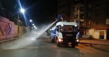 فيديو وصور.. شركة مياه الشرب والصرف الصحى تعقم شوارع الشرقية