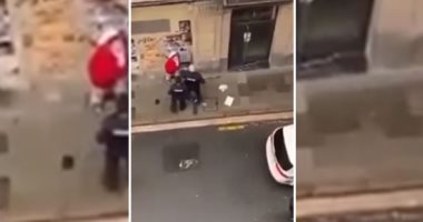 فيديو.. الشرطة الإسبانية تعتدى على شاب خرج بالحظر وسحلت والدته لدفاعها عنه