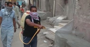 حملة مكبرة لتطهير وتعقيم شوارع مدينة أبو قرقاص فى المنيا