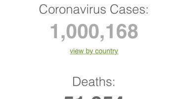 رسميا .. مليون مصاب بفيروس كورونا حول العالم وعدد الوفيات يتخطى الـ 51 ألف
