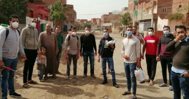 مبادرة لتطهير شوارع قرية بنى حمد ببنى سويف من فيروس كورونا