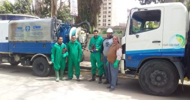 مياه المنوفية تقود حملة رش وتطهير الشوارع الرئيسية بمدينة شبين الكوم