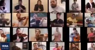 أوركسترا إيرانية تعزف "اونلاين" فى ظل اجتياح كورونا للبلاد.. فيديو