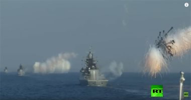 فيديو.. لقطات من التدريبات العسكرية لأسطول بحر البلطيق الروسى