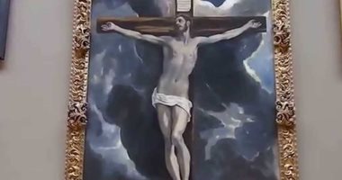 100 لوحة عالمية.."صلب المسيح" فنان إسبانى يرسم يسوع حيا على الصليب