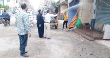 تعقيم شوارع قرى بفاقوس بالشرقية لمواجهة فيروس كورونا المستجد