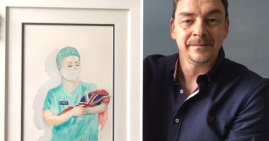 فنان بريطانى يعبر عن حالة الامتتنان والدعم للأطباء فى لوحة.. شاهدها