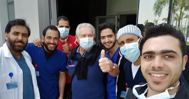 فيديو.. فرحة إيطالى بشفائه من كورونا فى مستشفى أبو خليفة للحجر الصحى