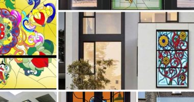 طلاب فنون تطبيقية جامعة حلوان يبدعون فى تصميم واجهات معمارية بالزجاج.. صور